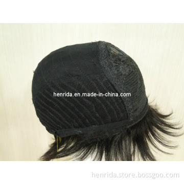 Machine Made Wig with Mono Corwn (hand tied head center)